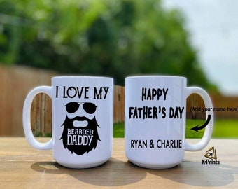 Bearded Daddy Coffee Mug | Personalized Father's Day Gift