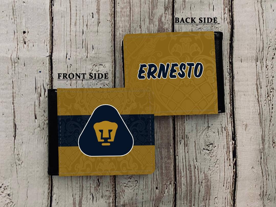Billetera Personalizada Hombre Pumas UNAM. Monedero de regalo. Cartera de cuero Pu. Costumbre con su nombre.regalo para el. Cartera Pumas Wallet Etsy Mexico