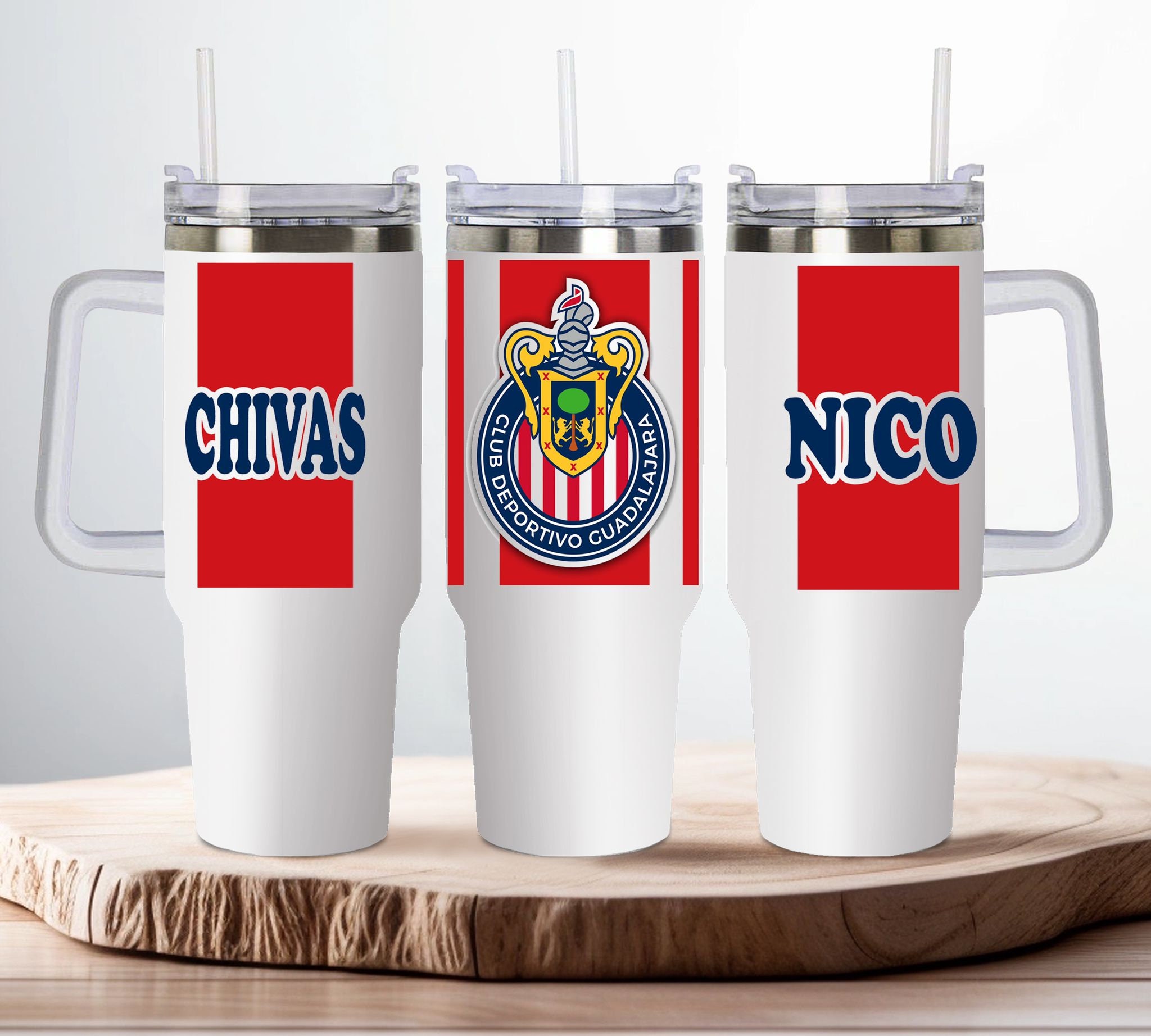 Termo Chivas De Guadalajara 40 Oz Stainless Steel Tumbler