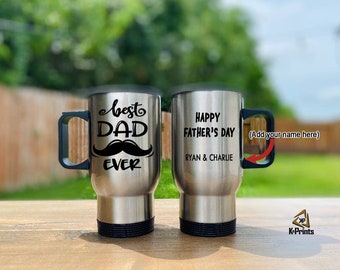 Personalized Dad Ever Travel Mug | Stainless Steel Father's Day Gift