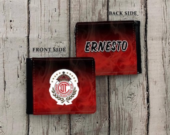 Custom Men Wallet Deportivo Toluca. Personalized Wallet. Gift Wallet. Pu Leather Wallet. Custom With Your Name.Gift For Him. Cartera Toluca