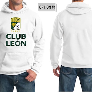 Hoodie Club Leon Sport Polyester Hoodie. Custom Hoodie Leon. Hoodie Made With Permanent Ink. Sudadera Panzas Verdes De Leon 8 Stars