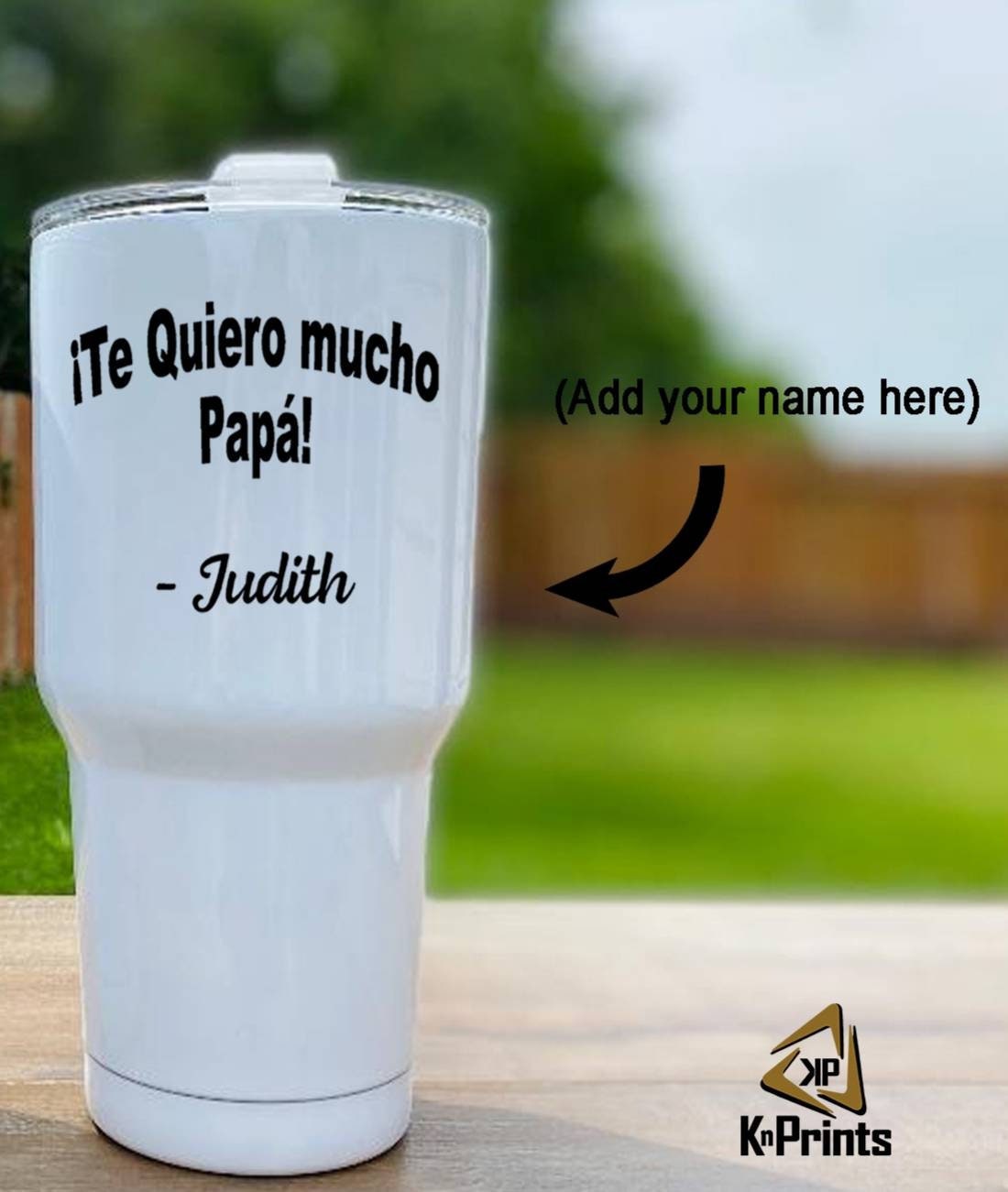 TERMO PAPA 30oz Stainless Tumbler Coffe Mug Father's Day Gift Custom Cup  Termo Dia Del Padre Silver and White Permanent Ink. 