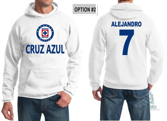 Hoodie Cruz Azul Sport Polyester Hoodie. Custom Hoodie Maquina Celeste Hoodie Made With Permanent Ink. Sudadera Cruz Azul Liga Mx 9 Stars Etsy