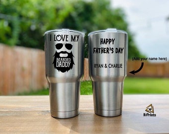 Bearded Daddy Tumbler | 30oz Stainless Steel, Father's Day Gift