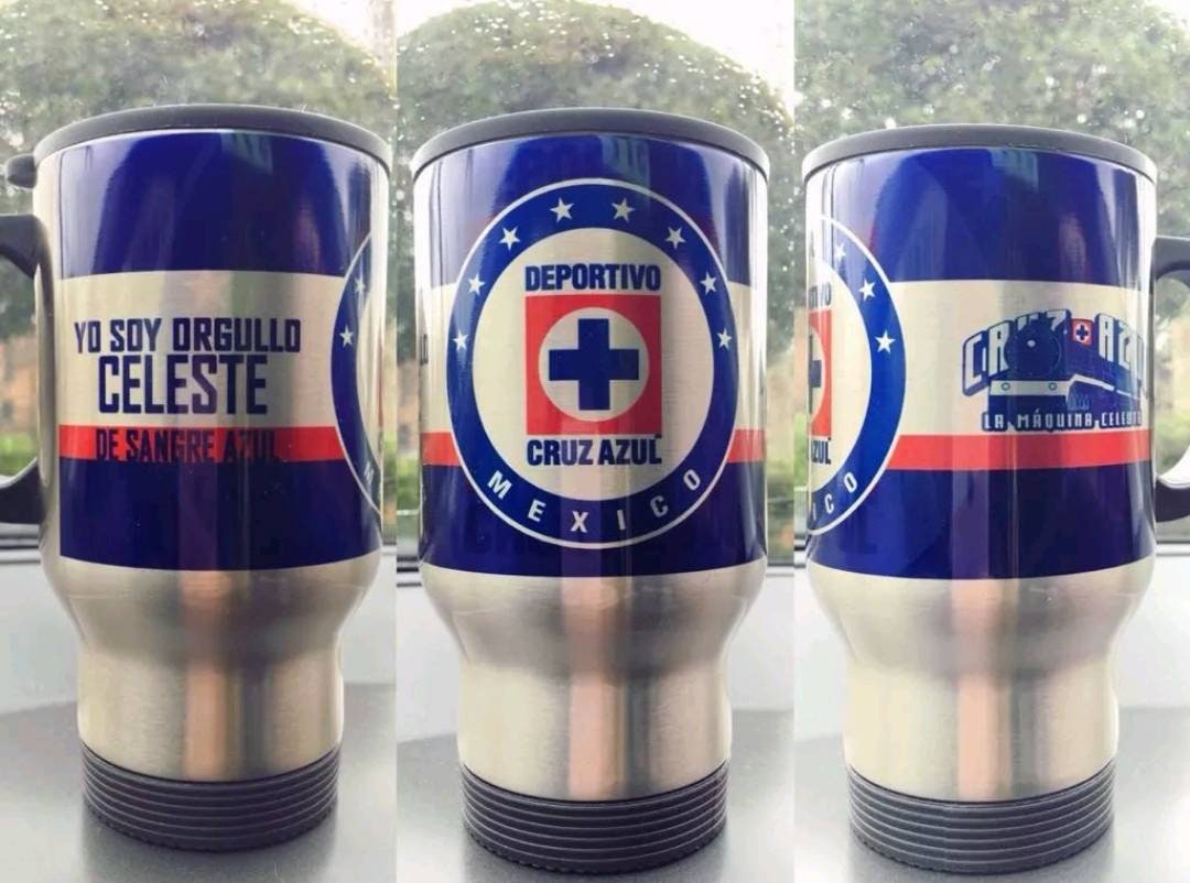 Termo Cruz Azul 16 oz stainless steel travel mug. Coffee mug Maquina …