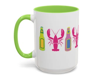 Crawfish Gift, Nola Gift, Personalized Gift for Lobster Lovers, Fun, Great for Birthdays, Coffee mug, Crawfish boil Mug