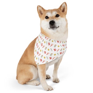 Bandana dla psa, gotowanie raków, prezent dla zwierząt z południa, Nowy Orlean, Nola zdjęcie 3