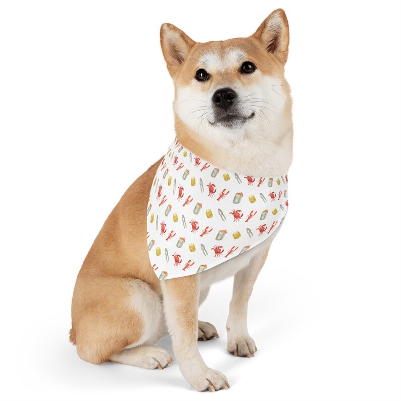 Bandana dla psa, gotowanie raków, prezent dla zwierząt z południa, Nowy Orlean, Nola zdjęcie 3