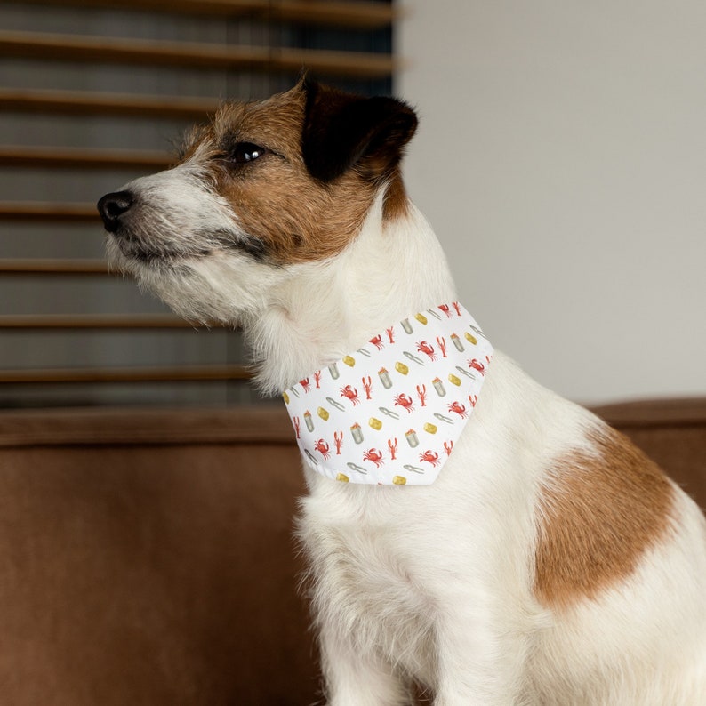 Bandana dla psa, gotowanie raków, prezent dla zwierząt z południa, Nowy Orlean, Nola zdjęcie 2
