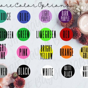 Peut inclure: Image pr&eacute;sentant diverses options de couleurs, chacune dans un cercle color&eacute;. Les couleurs incluent turquoise, bleu, violet clair, violet fonc&eacute;, vert for&ecirc;t, vert, vert citron, rouge, rose clair, rose, jaune vif, orange, or m&eacute;tallique, argent, noir, blanc, noir mat et blanc mat.