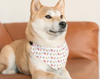Dog Bandana Collar, Crawfish boil, Southern Pet Gift, New Orleans, Nola