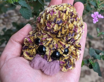 PHYSICAL ITEM Handmade Crochet Velvet Baby Spider Peanut Butter and Jelly