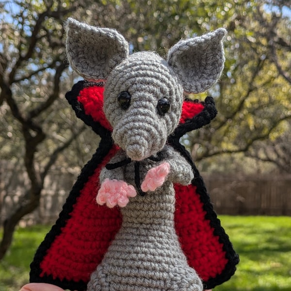 Count Ratula Crochet Pattern: Vampire Rat Amigurumi (PDF File)