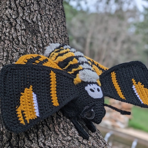 PATTERN ONLY Death's Head Hawk Moth Crochet Pattern