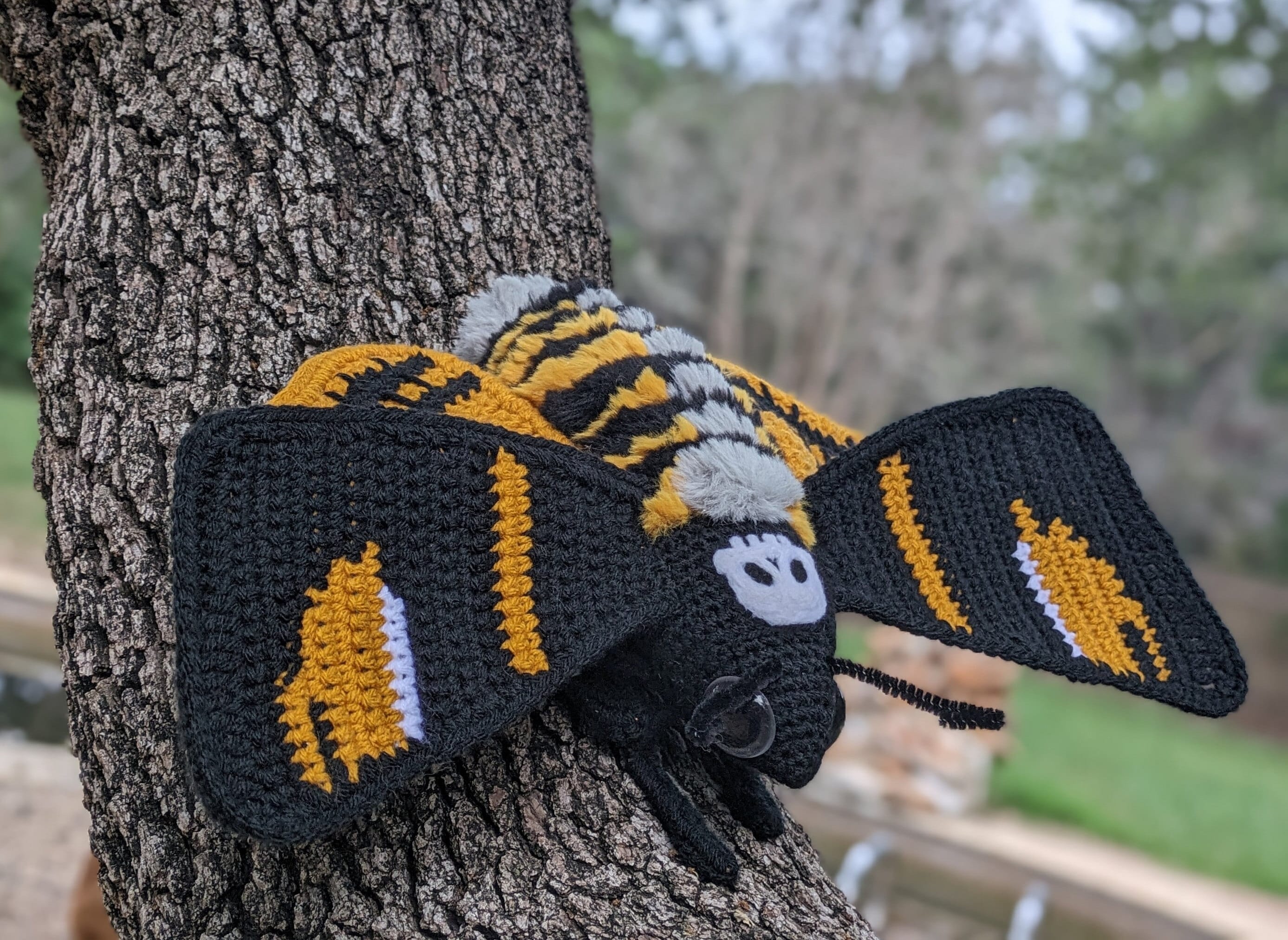 30 Moth Crochet Patterns for Amigurumi, Wearables, and Whimsical Home Decor 22 PATTERN ONLY Death's Head Hawk Moth Crochet Pattern