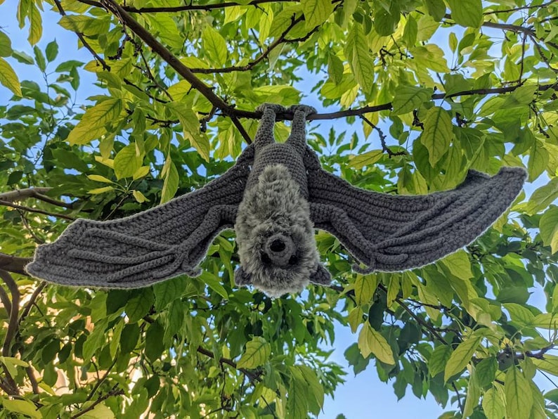 PATTERN ONLY Large Flying Fox Bat Crochet Pattern image 1