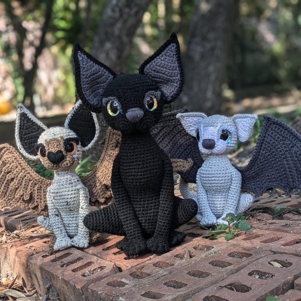 Kätzchen Katzendrache Häkelanleitung: Sphynx Dracat Kätzchen Kleinere Version Amigurumi (PDF Download)