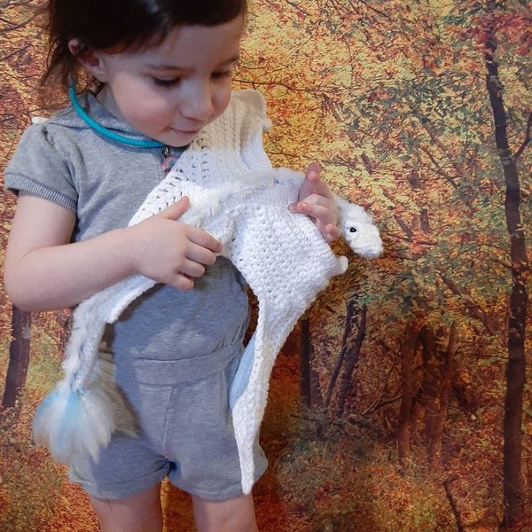PATTERN ONLY Crochet Large Fire Dragon