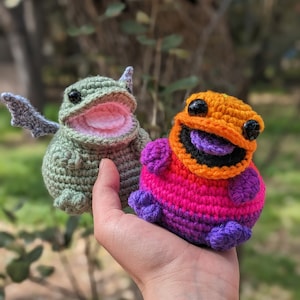 Motif grenouille au crochet