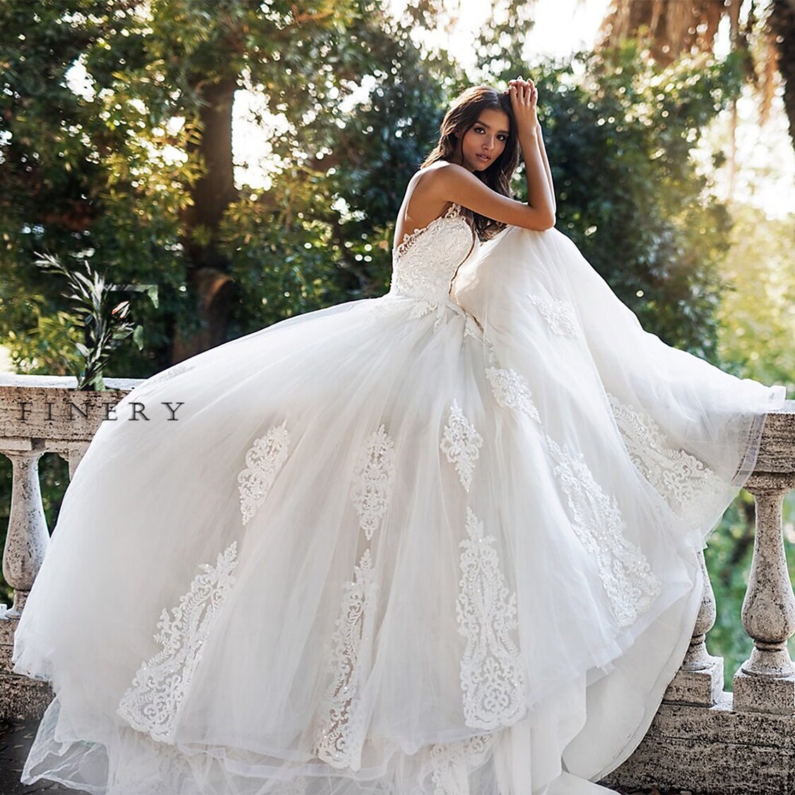 Luxury Lace Wedding Dress White Ivory Lace Wedding Dress | Etsy