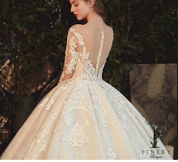 Luxury Beaded Ballgown Wedding Dress Wedding Gown Beaded | Etsy