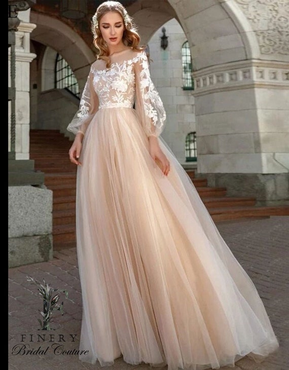 Long Sleeve Sheer Sleeve Illusion Lace 