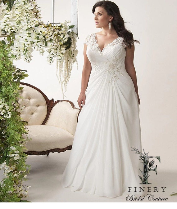 Plus Size Curvy Fit Fit and Flare Lace Wedding Dress Corset - Etsy