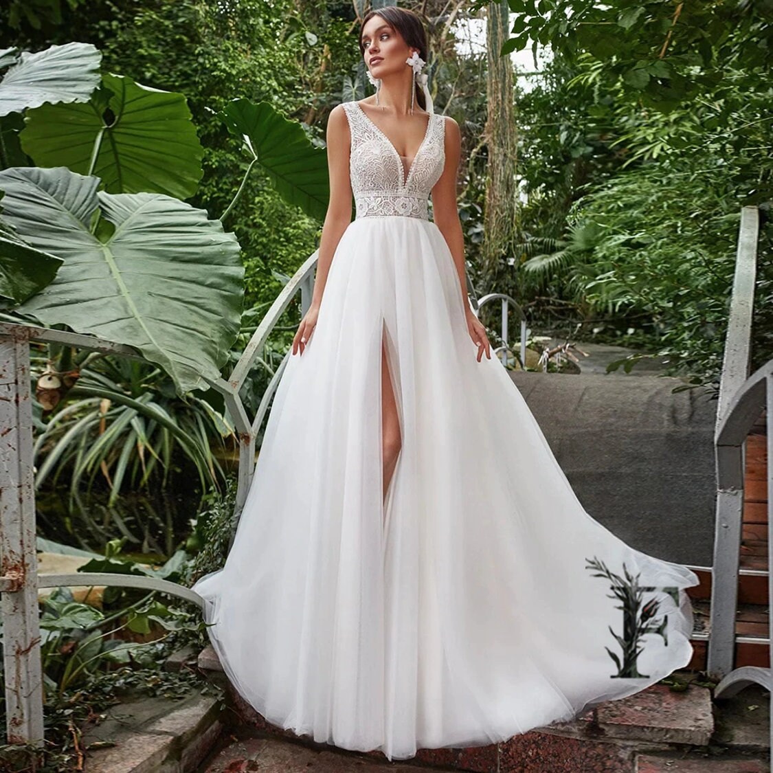 Sheer Wedding Dress - Etsy