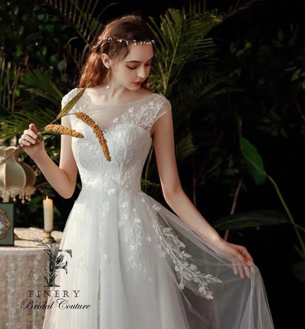 boho beach wedding dress short