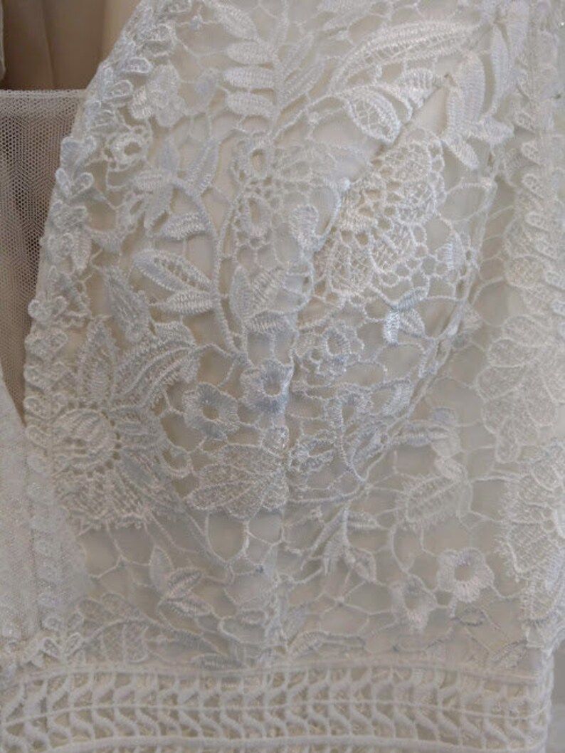 Shoulder Tie Wedding Gown Lace Bodice Wedding Dress Sheer - Etsy