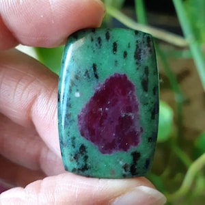 RUBY ZOISITE  (USA Origin, High Grade Cabochons) **Price is for one crystal**
