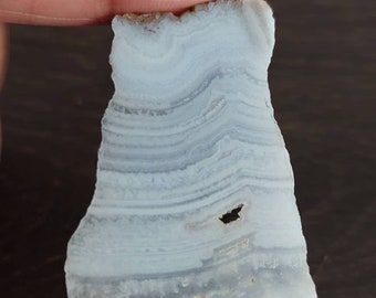 Blue Lace Agate SLICES (Raw, High Grade) *Price is for one crystal*