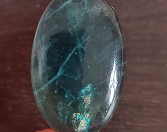 Green Fluorite Cabochon: UK Origin Healing Crystal