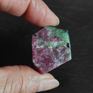 Raw Ruby Zoisite Crystal: Tanzania Origin