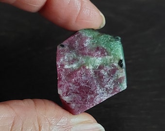 Raw Ruby Zoisite Crystal: Tanzania Origin