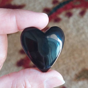 Black Nephrite JADE (California Origin, High Quality Cabochons) **Price is for one crystal**
