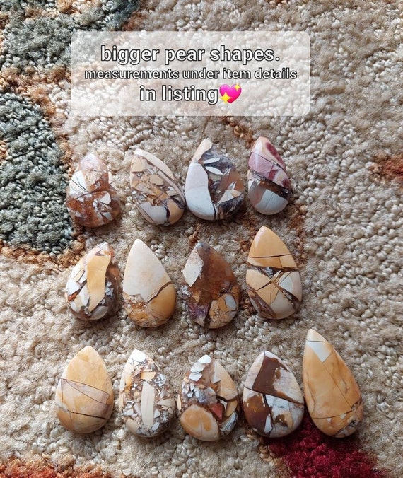 Brecciated Mookaite Jasper Cabochons: Australian Crystal - Etsy