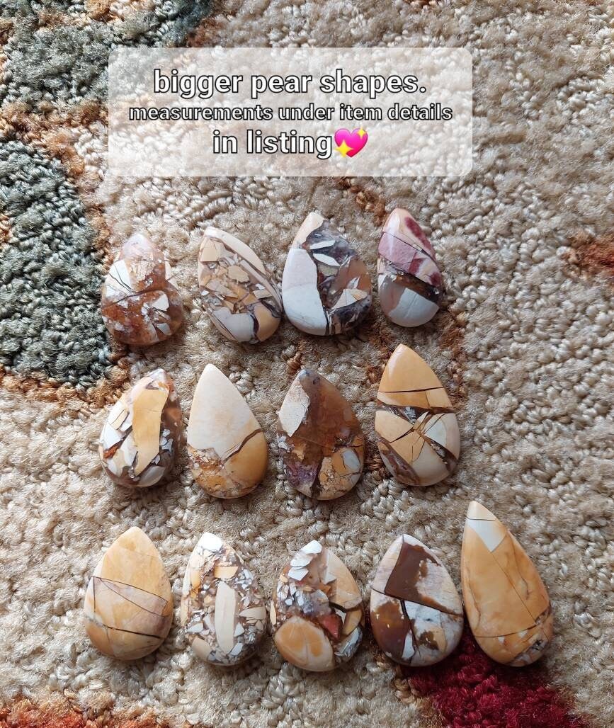 Brecciated Mookaite Jasper Cabochons: Australian Crystal - Etsy