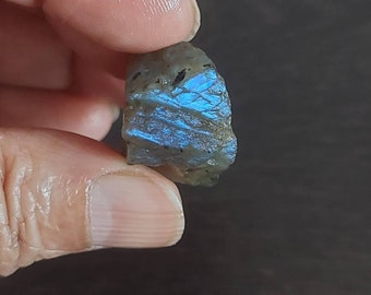 AAAブルーフラッシーラブラドライト原石（24x26x7 mm） - Etsy 日本