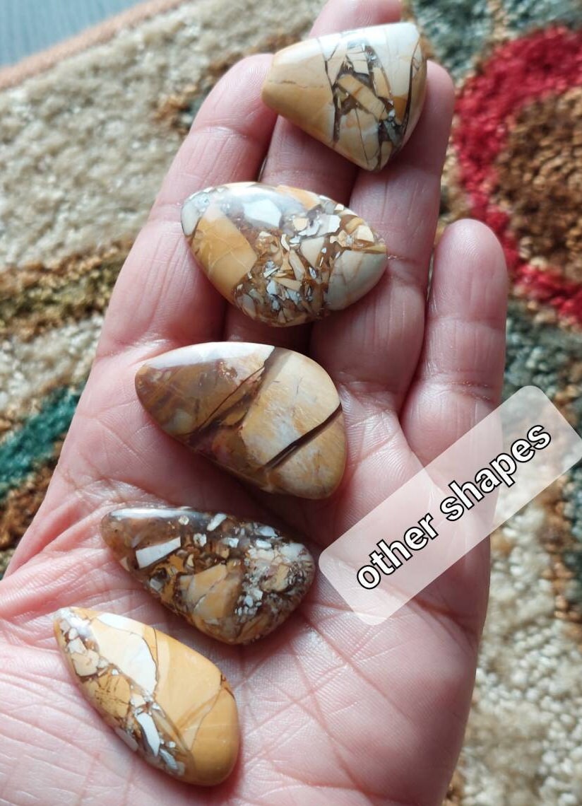 Brecciated Mookaite Jasper Cabochons: Australian Crystal - Etsy