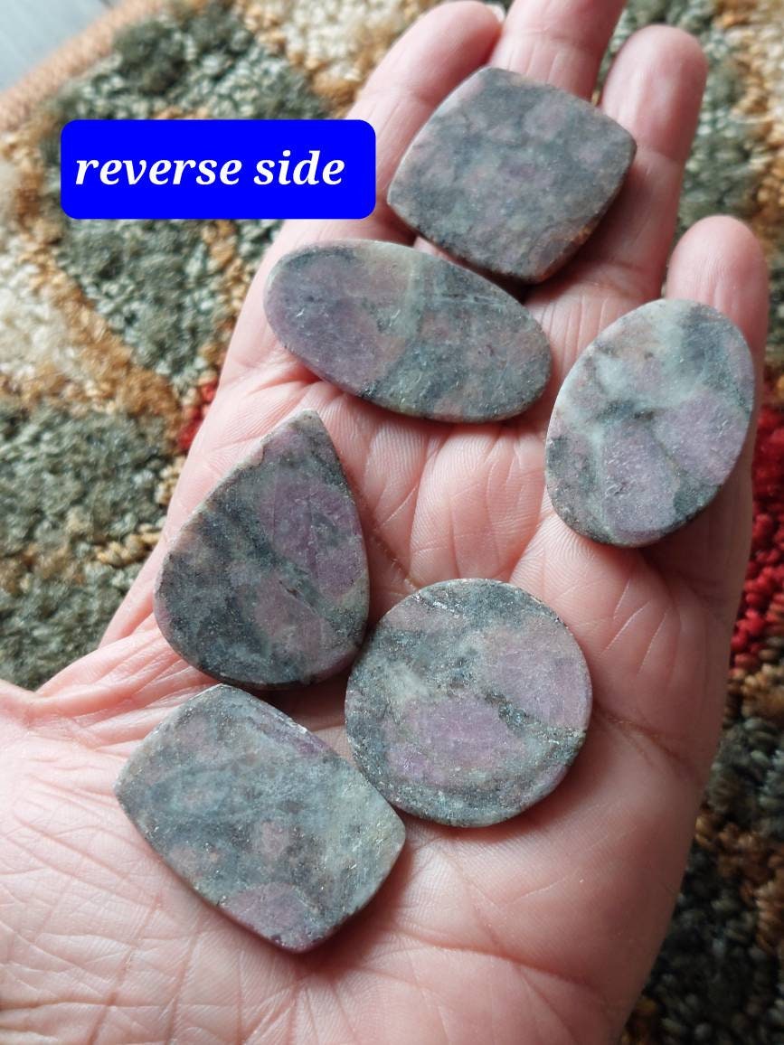 Ruby in Albite Cabochons: Madagascar Origin - Etsy