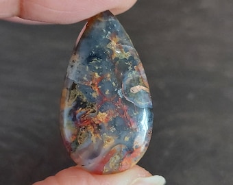 Cabujón de crisocola de sílice gema: cristal de calcedonia de Indonesia