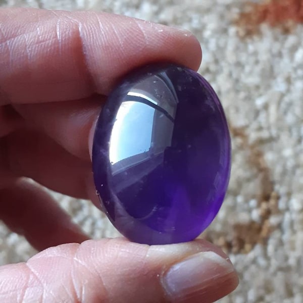 Amethyst (Natural, AAA grade, Chunky Cabochons) **Preis ist für einen Kristall**