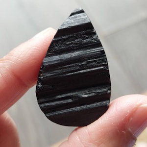 Black Tourmaline - Cabochons (natural, high grade) [**Price is for one crystal**]