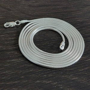 Sterling Silver Snake Chain: 1.5mm, 18-30" L