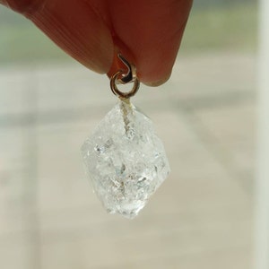 Herkimer Diamond PENDANT (Sterling Silver + High Grade Crystal) **Price is for one pendant**