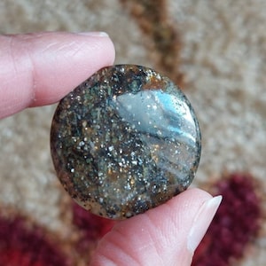 Black Sunstone/Aventurine Feldspar (Rare, AAA grade cabochons) **Price is for one crystal**