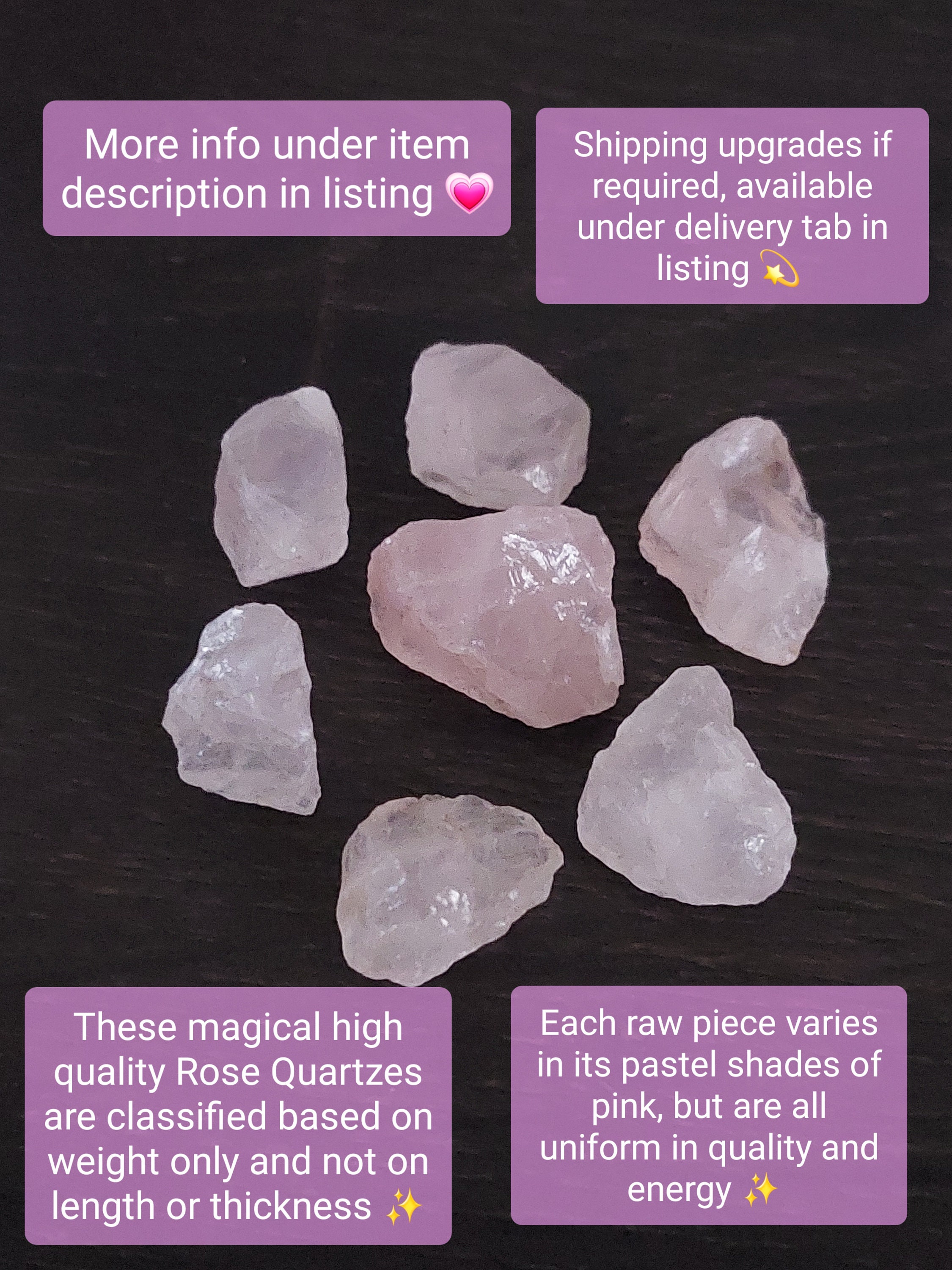 Plaque de quartz rose poli (Brésil) de 1.6kg