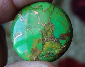 Green Copper Turquoise (Composite Crystal, High Grade, Big Cabochons) **Price is for one crystal**
